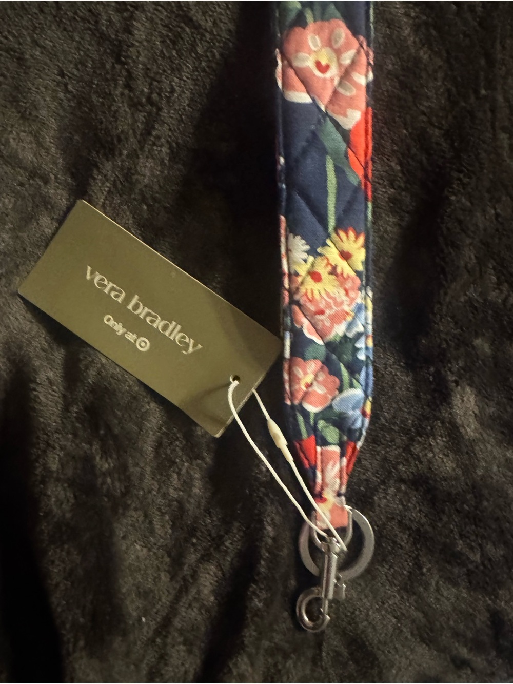 Vera Bradley Navy Floral Wristlet Key & Card Holder - Picture 3 of 6